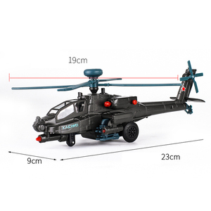 Haute qualité 1:64 moulé sous pression <span class=keywords><strong>avion</strong></span> <span class=keywords><strong>de</strong></span> l'armée lumière son retrait militaire métal AH-64D Apache <span class=keywords><strong>combat</strong></span> hélicoptère modèle jouets - Product Image 6