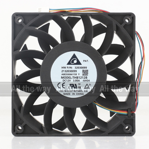 Delta 24V 48V DC12V 3.00A AC EC 12025 120x120x25MM 12CM Chasis ultraviolento Convertidor de volumen de aire alto Ventilador de refrigeración de la THB1212B-AH04 - Product Image 4