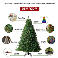 Arbre de Noël Artificiel de Luxe à Toucher Réel, en PE, PVC, PET, à Aiguilles de Pin, Sans Perte de Feuilles, Sans Espaces, Montage Facile en 3 Étapes