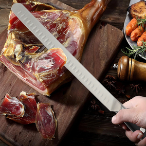 KITCHENCARE Nouveautés <span class=keywords><strong>Couteau</strong></span> à <span class=keywords><strong>jambon</strong></span> noir de 12 pouces <span class=keywords><strong>avec</strong></span> manche G10, <span class=keywords><strong>couteau</strong></span> à découper la viande - Product Image 3