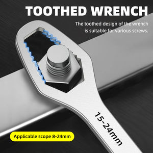 <span class=keywords><strong>Clé</strong></span> <span class=keywords><strong>dynamométrique</strong></span> universelle multifonctionnelle Plum Blossom pour réparation à tête simple ou double <span class=keywords><strong>auto</strong></span>-serrante et mobile en acier OEM - Product Image 4