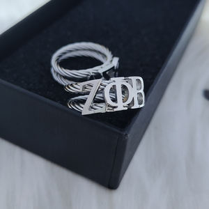 Topvekso grèce sororité bleu personnalisé grec ZPB soror lettre Zeta Phi <span class=keywords><strong>Beta</strong></span> 1920 bague - Product Image 5