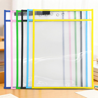 Carpeta de Archivos Transparente de PET con Bolsillo para Marcadores, Carpeta de Aprendizaje Infantil Reutilizable, Organizador de Documentos con Logotipo Personalizado
