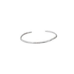 Brazaletes Cóncavos y Convexos de Plata de Ley 925, 3.5 mm de Ancho, Estilo Moderno, Joyería Fina para Mujer, Idea de Regalo para Fiesta o Boda, Micro - Product Image 1