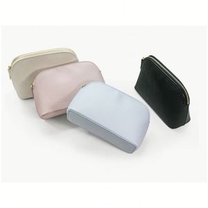 2025 High-End Fashionable Textured Leather PU Shell Clutch Bag Waterproof Zipper Closure Portable Storage <b>Makeup</b> Pouch Bag <b>Case</b> - Product Image 4