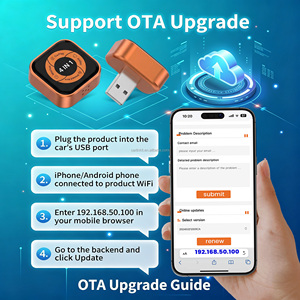 Adaptateur CarPlay sans fil 4-en-1 Ota Upgrade Carlinkit USB Stable Rapide Mirrorlink Ai Box Dongle <span class=keywords><strong>pour</strong></span> <span class=keywords><strong>iPhone</strong></span> Compatible avec CarPlay - Product Image 3