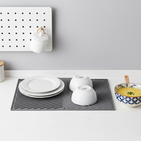 Haute qualité ECO café Silicone plat séchage tampon de vidange Barbecue tapis de tache résistant à la chaleur cuisine comptoir tapis pour casseroles et poêles