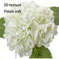 Bunga Hydrangea Artificial Real Touch Sutra 45cm Warna Putih/Pink untuk Dekorasi Musim Semi dan Musim Panas