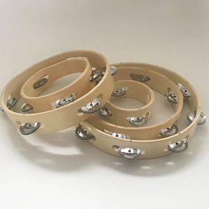Wholesale Small Wood Headless Wood 6 inch Tambourine Circle <b>Hand</b> <b>Drum</b> Single Row Musical Instrument Accessories - Product Image 4