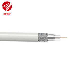 สายทีวี CCA RG11 75ohm วัสดุทองแดงโคแอกเซียล PVC สำหรับโครงการ cctv/cftv 100M 305M - Product Image 4