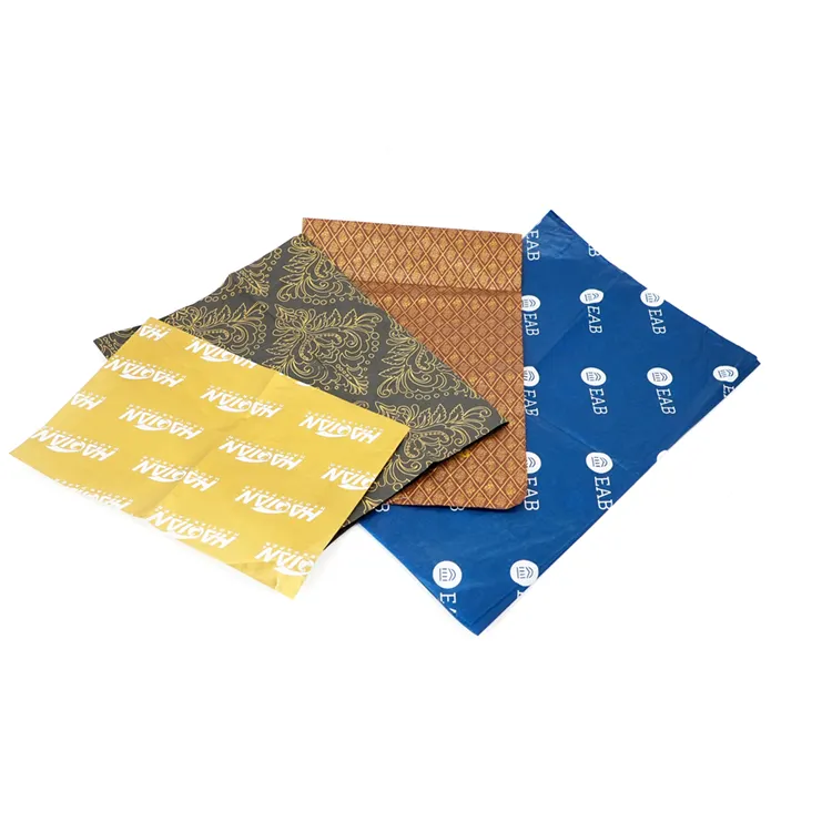 Papier de soie d'emballage conçu sur mesure avec logo papier de soie pour l'emballage de cadeaux de vêtements