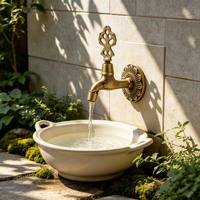 Robinet d'extérieur mural Bangqi en laiton style antique avec noyau en céramique pour lavage de balcon/cour