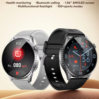 Reloj Inteligente MT800 con ECG, PPG, AMOLED, Llamadas por Bluetooth, Frecuencia Cardíaca, Presión Arterial, Sueño, Voz AI, Termómetro, Resistente al Agua IP67, Brújula para Android e iOS