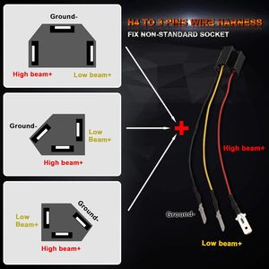 Faros LED 7x6 de 75W, Faros Cuadrados de 5x7 Pulgadas con Luz Diurna Blanca y Ámbar, Señal de Giro Dinámica Secuencial para Wrangler YJ XJ - Product Image 6