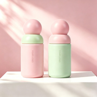 Flacon pompe cosmétique rose rechargeable, contenant pour lotion de soin de la peau, emballage rond en plastique pour maquillage
