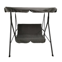 3 Places Acier Balançoire Patio Jardin Extérieur Mobilier Hamac Balançoire Design pour Adultes
