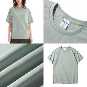 AG001140S T-shirt uni en pur coton à double fil, manches courtes, col ras du cou, pour garçons et filles, été, sport, décontracté, adolescent, passe-partout - Product Image 4