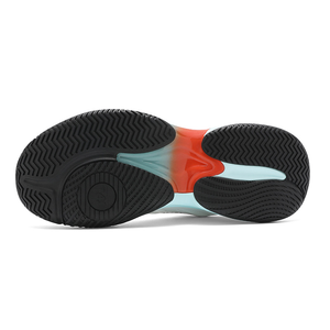Chaussures de tennis blanches en mesh pour hommes avec accents rouges et bleus, lacets, semelle extérieure en caoutchouc respirante, baskets de sport d'été - Product Image 6