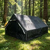 Tente gonflable portable CAMPER personnalisable avec logo, en tissu Oxford imperméable 420D, double couche quatre saisons, 4x3x2M, une chambre