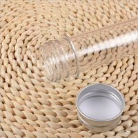 Tube cylindrique PET transparent de 40ml, tubes en plastique, bouteille de bonbons alimentaires
