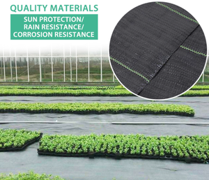 أسود حقيبة منسوجة من البولي بروبيلين سياج من الطمي الأعشاب نسيج حاجز ، 3ft x 50ft مكافحة العشب الزراعية الأعشاب التحكم حصيرة - Product Image 5