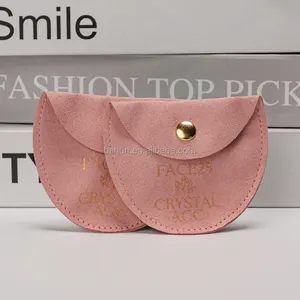 Biểu Tượng Tùy Chỉnh In Nhỏ Sợi Nhỏ Dây Kéo Pouch Hộp Đồ Trang Sức Quà Tặng Bao Bì Túi Túi Cho Bông Tai