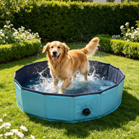 C03 Neuer faltbarer PVC-Hundepool für den Sommer – zusammenklappbare Badewanne für Haustiere zum Planschen und Schwimmen