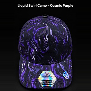 Gorra de Golf con Estampado Digital Impermeable de Camuflaje Morado, 5 Paneles, Perforada con Láser, Transpirable, Visera Curva para Hombres y Mujeres - Product Image 2