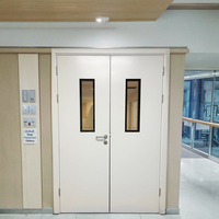 Puertas Dobles de Acero Inoxidable con Ventanas de Observación para Uso en Hospitales, Fábricas y Laboratorios