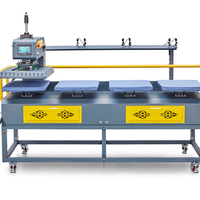 Nouvelle presse à chaud pneumatique entièrement automatique 40x60 pour t-shirts, machine à transfert thermique à quatre stations, machine d'impression par sublimation