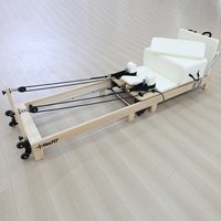 Offre Spéciale : Kit Reformer Pilates Premium en Bois de Chêne pour Studio, incluant Lit Reformer, Cadillac, Chaise Barrel et Correcteur de Colonne Vertébrale