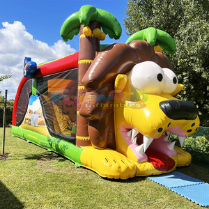 บ้านลมเป่าลมรูปสิงโตพร้อมสไลเดอร์ - Product Image 3