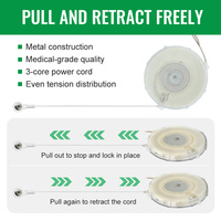 Câble d'extension USB rétractable Mella de type C avec embout femelle IEC, longueur personnalisable, avec garantie d'un an