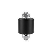 Isolateur de vibrations à double extrémité de type colonne ronde en caoutchouc moulé sur mesure non standard, à vis, noir 30x30 VV