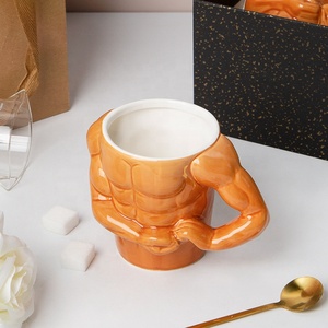 Nieuwigheid Cadeau 3d Keramische Koffie Mok Cup Unieke Spier Macho Man Mok - Product Image 5