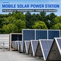 Système de stockage hors réseau personnalisé, directement de l'usine, 12,4-311 kW, station d'énergie solaire mobile pliable
