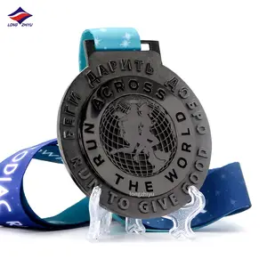 Longzhiyu 17 Years Logo Run Medals Factory Wholesale Custom Zinc Alloy 5k Finisher Medals Engraved Marathon Sport Medals