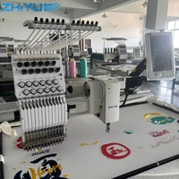 Nouvelle machine à broder automatique informatisée haute vitesse à tête unique 12 aiguilles pour casquettes, serviettes plates et broderies, usage domestique, qualité fiable 1