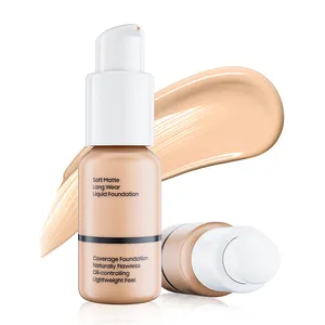 Concealer cair tahan air untuk pacar, Foundation kecantikan riasan Foundation lembut bebas minyak Foundation cair