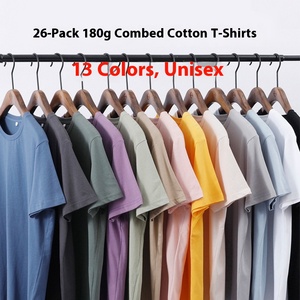 Verano 180g algodón manga corta hombres Top con cuello delgado media manga publicidad camisa 100% algodón Mujer versión disponible - Product Image 3