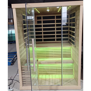 Benutzer definierte moderne 2-4 Personen Indoor <span class=keywords><strong>Sauna</strong></span> raum Traditionelle Infrarot Dry Wet Low Emf Rotlicht therapie <span class=keywords><strong>Sauna</strong></span> für Villen - Product Image 3