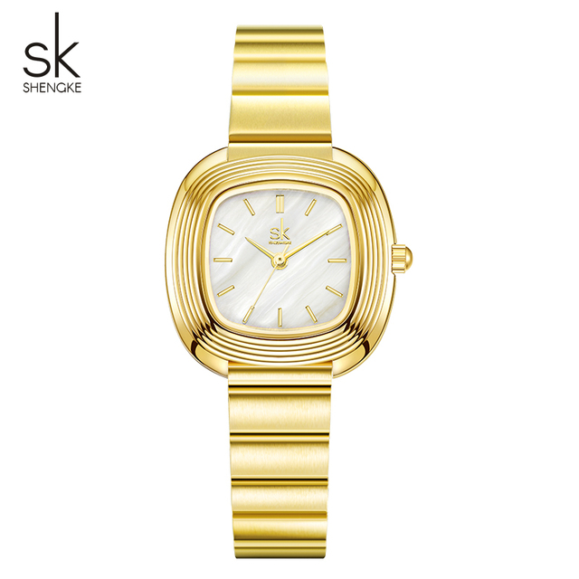 YONGHONG Bulk Order Women Square Quartz Watches Stainless Steel Simple Fashion Design Gold Color Alloy 3ATM Water Resistance ODM