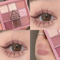 Vente en gros nouvelle palette d'ombres à paupières en métal de maquillage élégant personnalisé emballage de marque privée 9 couleurs de fard à paupières