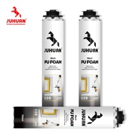 JUHUAN K99 Mousse de polyuréthane noire résistante aux UV pour la construction, scellant en spray pour le remplissage des interstices de portes et fenêtres, isolation thermique