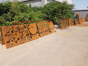 Paravent en acier corten pour mur de jardin, clôture, saule - Product Image 3