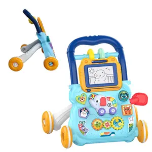 New Arrivals Baby Musical Toys Baby 4 Wheels Walker Modern Elephant Baby Walker 6 to 12 months