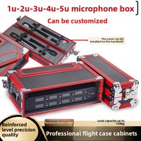 Flight case pour microphone 2U, Rack récepteur sans fil 5U, Boîtier micro 3U, Châssis en alliage d'aluminium 1U, Rack d'effets 6U, à motif de ballon de football