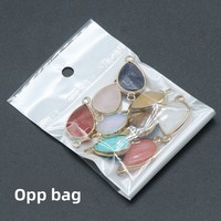 Pendentif Goutte d'Eau Sertie de Cristaux Naturels Doubles, Poli et Fini, pour Bijoux DIY (Bracelet, Collier)