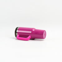Gobelet isotherme en acier inoxydable avec poignée 40oz, tasse de voyage isolée sous vide, finition mate magenta, pour porte-gobelet de voiture, sans BPA, logo personnalisé, ODM