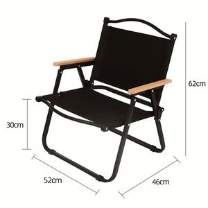 Chaise pliante portable en alliage d'aluminium de conception moderne pour le camping en plein air, en tissu Oxford, de forme carrée, pour la pêche, les loisirs, Kermit - Product Image 3